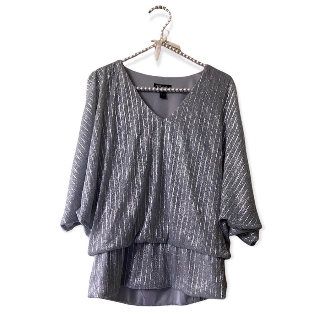 Prelude Metallic Silver Top, size Medium